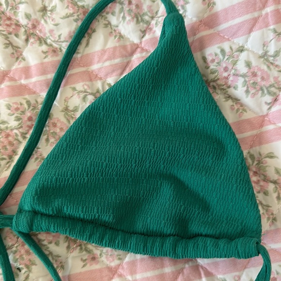 Brazilian turquoise bikini triangle top. - Picture 3 of 4